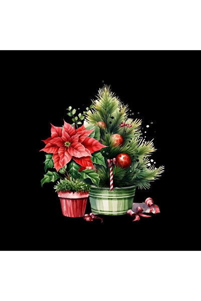 INOVATIX Set de 8 piese, Autocolant Flori de Crăciun Emma.png, INOVATIX®. 6 cm