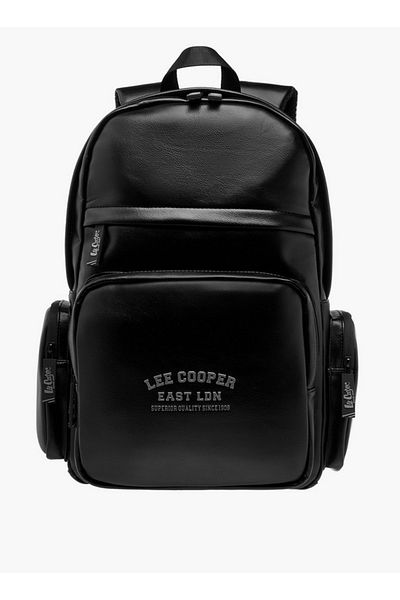 Lee Cooper Men's Logo Detail Backpack with Adjustable Straps and Zip Closure - 32x45 cm