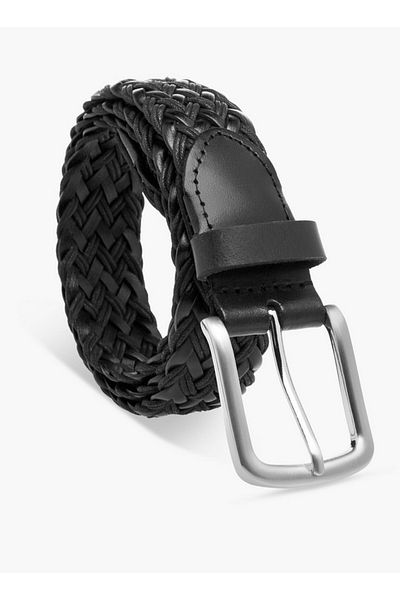 Lee Cooper Men's Textured Belt with Pin Buckle Closure