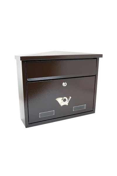 damech Mailbox, Rectangular, Brown, C4 Format, 39x12x32 Cm,