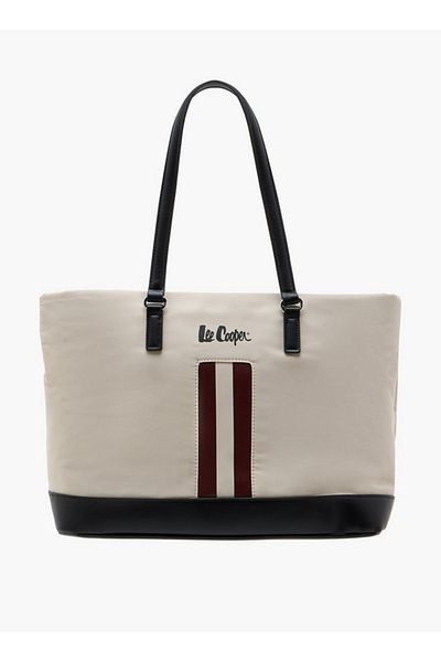 Lee Cooper Women's Logo Print Tote Bag with Double Handles and Zip Closure