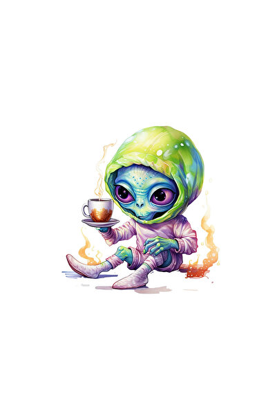 INOVATIX Set de 8 piese, autocolant Alien Radulban, INOVATIX®. 6 cm