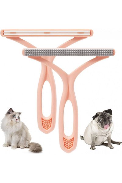 MoZkkiz Lint/pet Hair Remover Set Of 2, Silicone, Green/pink