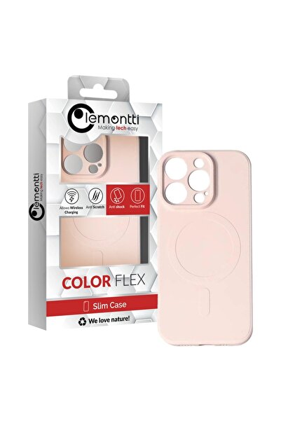 lemontti Husa Silicon iPhone 15 Pro MagSafe Roz