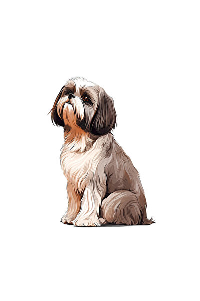 INOVATIX Set de 8 bucăți, autocolant câine Shih Tzu maltez, INOVATIX®. 6 cm