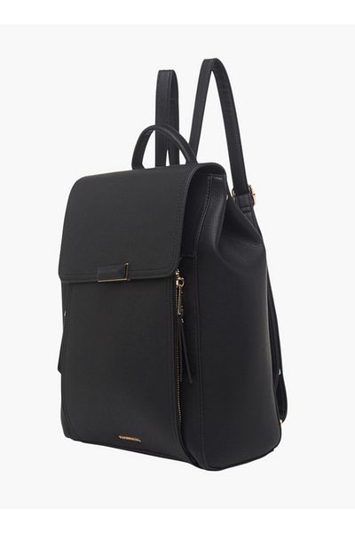 Flora Bella by Shoexpress Women's Textured Backpack with Magnetic Closure and Adjustable Straps