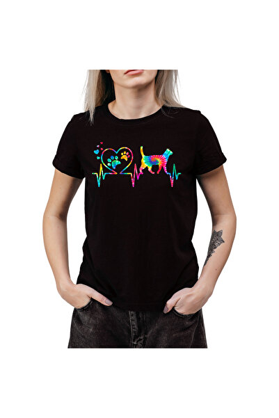 OEM Tricou Dama Pisici cu print haios, stil casual, marimea M