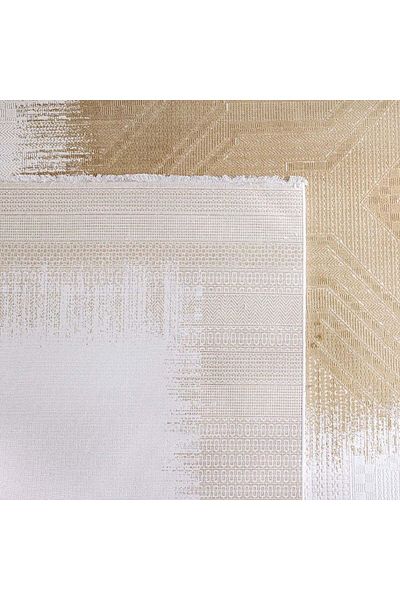 Danube Home Luxura Artsilk Modern Contemporary Rug Acrylic Area Rug Floor Covering L180xW120cm-Gold