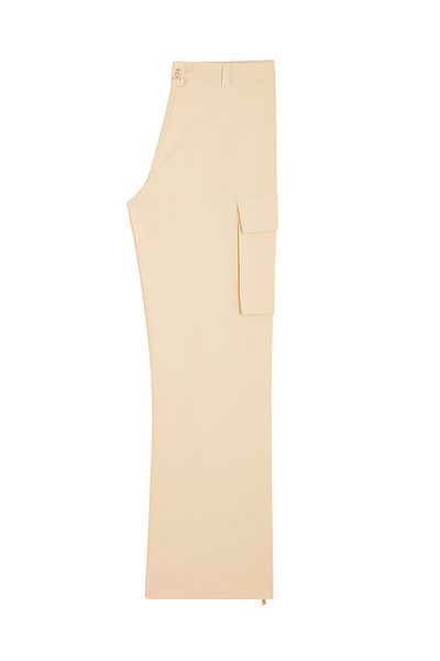 Patrizia Pepe Flared Cargo Pants - - 44, Cream