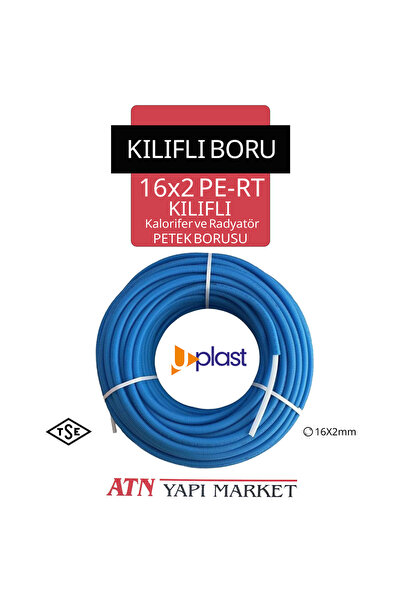 UPLAST 16x2 Pe-rt Kılıflı Kalorifer Ve Radyatör Petek Borusu 100 Metre - Mavi