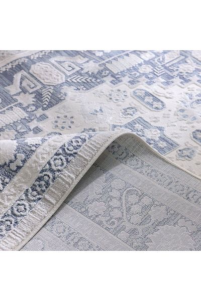 Danube Home Nowa Shine Rug Polypropylene + Polyester Area Rug Floor Covering L230xW160cm-Dark Blue