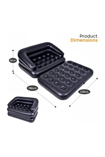 FULLJOY 5 in 1 Multifunctional Inflatable Double Air Chair (Chair, Sofa, Relaxing Mattress)