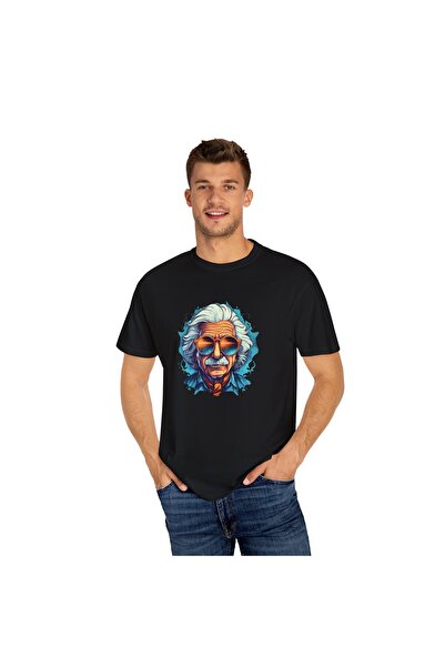 OEM Tricou Albert Einstein, pentru pasionati fizica, barbati, negru, marimea M