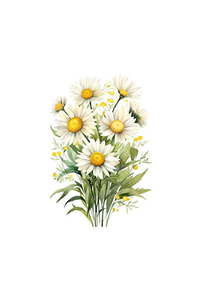 INOVATIX Set de 8 autocolante buchet de margarete, INOVATIX®. 6 cm