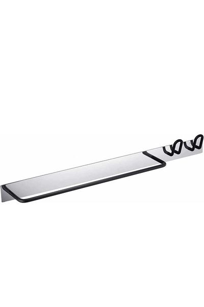 Wange Wangel drill-free towel rail, stainless steel, black/silver, 52.8 cm