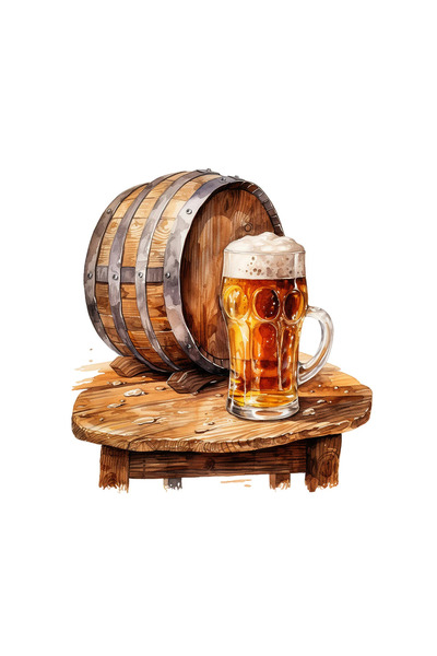 INOVATIX Set de 8 piese, autocolant Butoi de bere și halbă plină, INOVATIX®. 6 cm