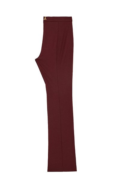 Patrizia Pepe FLARE SLIM-FIT PANTS - PATRIZIA PEPE - 40, BURGUNDY