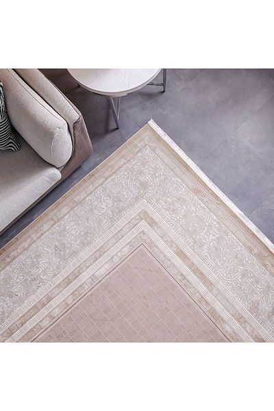 Danube Home Pearl Artsilk Rug Polyester Area Rug Floor Covering L300xW200cm-Gold Multi