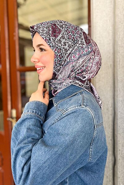 Armine Sport Twill Eşarp - 8330P-84 - Etnik Şal Deseni
