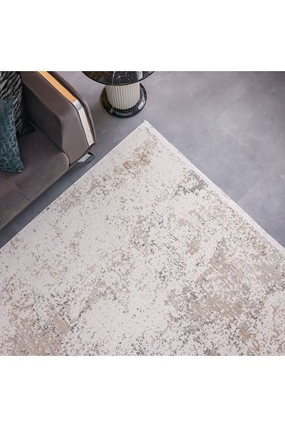 Danube Home Luxura Artsilk Modern Contemporary Rug Acrylic Area Rug L180xW120cm-Beige Grey 231300472013