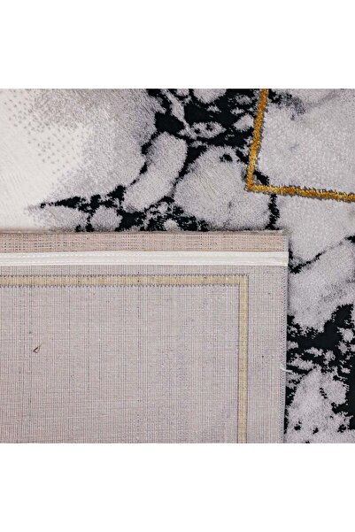 Danube Home Venice Modern Transitional Rug Polyester Area Rug Floor Covering L340xW240cm-Black & White