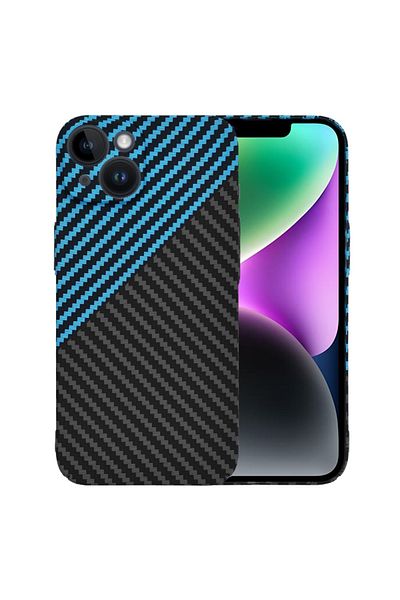 Techsuit IPhone 14 Case - Techsuit Carbonite FiberShell - Blue Pulse