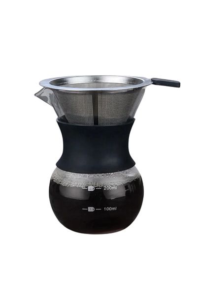 Generic Pour Over Coffee Maker with Stainless Steel Filter - 200ml