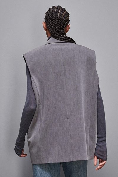 Patrizia Pepe Oversize Vest - - 38, Gray