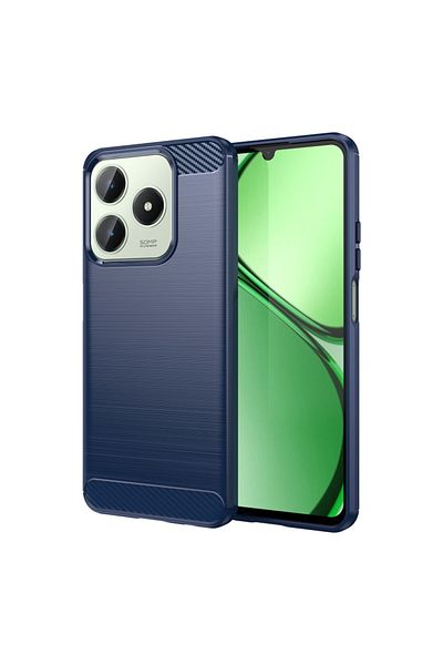 Techsuit Case for Realme C63 / C61 - Techsuit Carbon Silicone - Blue