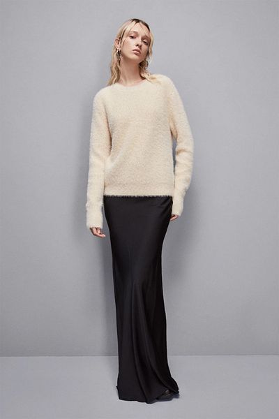 Patrizia Pepe Pulover cu guler rotund - - XL, crem