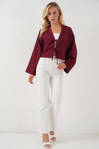 Bigdart Kimono de in cu legare in fata 960 - Rosu Claret