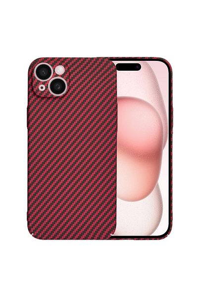 Techsuit IPhone 15 Case - Techsuit Carbonite FiberShell - Red