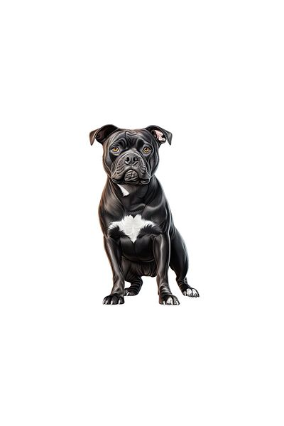 INOVATIX Set of 8 pieces, Sticker Bulldogge black, INOVATIX®. 6 cm