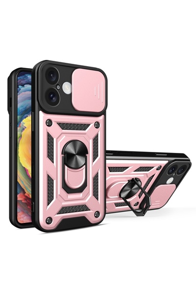Techsuit Θήκη για iPhone 16 Plus - Σειρά Techsuit CamShield - Ροζ Χρυσό