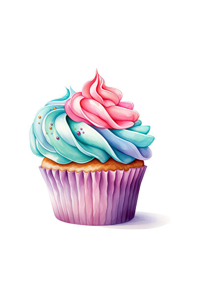 INOVATIX Set de 8 bucăți, autocolant pentru brioșe cu cremă curcubeu, INOVATI...