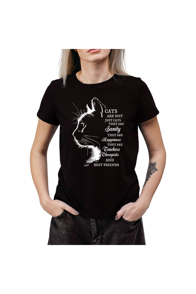 OEM Tricou Dama Pisici stil urban cu mesaj amuzant, marimea M