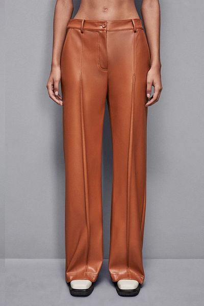 Patrizia Pepe Eco-leather Pants - - 42, Brown