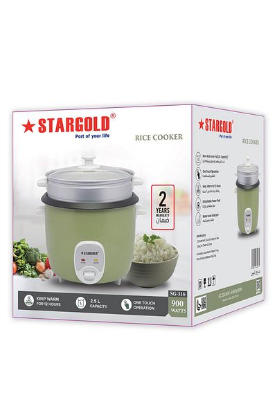 Generic 2.5L Electric Rice Cooker 900W – High-Capacity Cooker with Steamer, One-Touch Operation