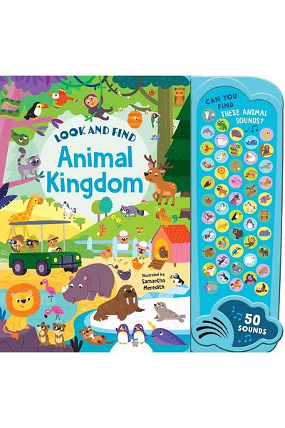 Simon Schuster Animal Kingdom: 50 Button Sound Book: Search & Find Book with 50 Noises!