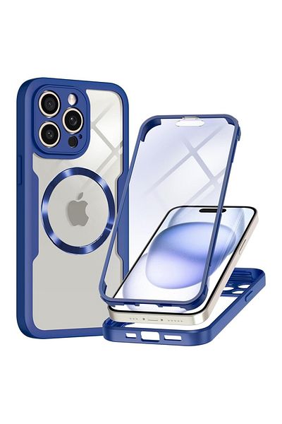 Techsuit IPhone 14 Pro Case + Screen Protector - Techsuit ColorVerse 360 MagSafe Series - Blue
