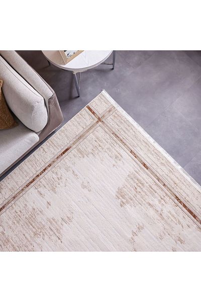 Danube Home Pearl Rug Polyester Area Rug Floor Covering L340xW240cm-Beige & Bronze