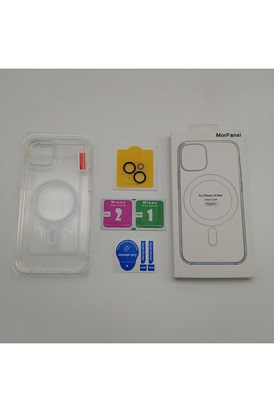 bzstore Set with MagSafe case for Iphone 14 Plus and camera glass protector