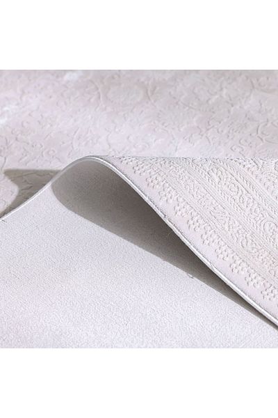 Danube Home سجادة Luxura Artsilk Modernclassic من الأكريليك لتغطية الأرضية، طول 180 سم × عرض 120 سم - أبيض