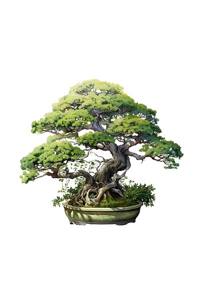 INOVATIX Set de 8 bucăți, autocolant Bonsai Giordano, INOVATIX®. 6 cm