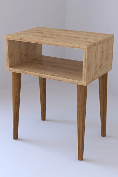 Remaks Neptün Retro Komodin Başucu Sehpa Çok Amaçlı Zigon Orta Sehpa Meşe