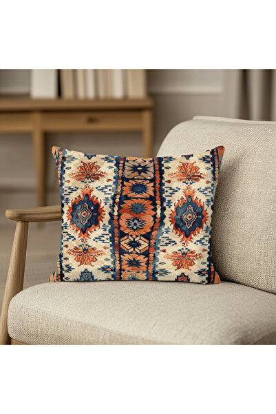 TURKISHRUG KINGDOM غطاء وسادة مزين بشراشيب على الطراز البوهيمي