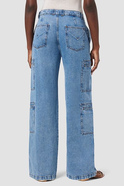 Hudson HIGH-RISE WELT POCKET CARGO WIDE LEG JEANS - HUDSON - BLUE, 27