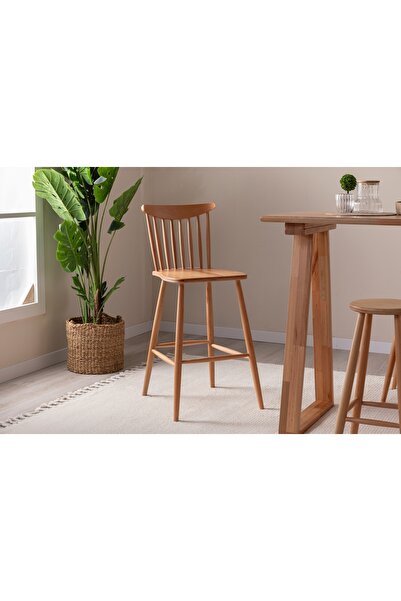 Vivense ZEUS AHŞAP BAR SANDALYESİ, BEJ