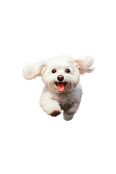 INOVATIX Set de 8 bucăți, autocolant Bichon Frise alergător, INOVATIX®. 6 cm