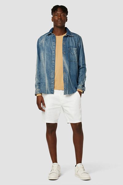 Hudson Pantaloni scurți chino Bermuda din denim - - 32, albi